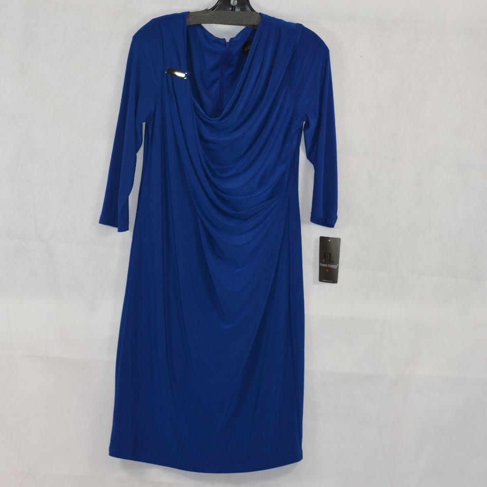 Frank Lyman Blue Dress SZ 12 NWT - Picture 3 of 7